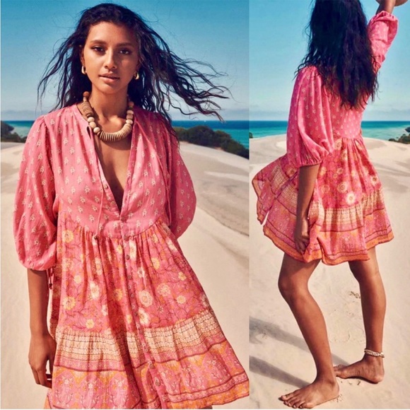 ⭐️Spell & The Gypsy Utopia flamingo mini dress⭐️⭐️ - Picture 2 of 5